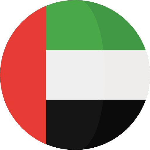 United Arab Emirates flag in circular design